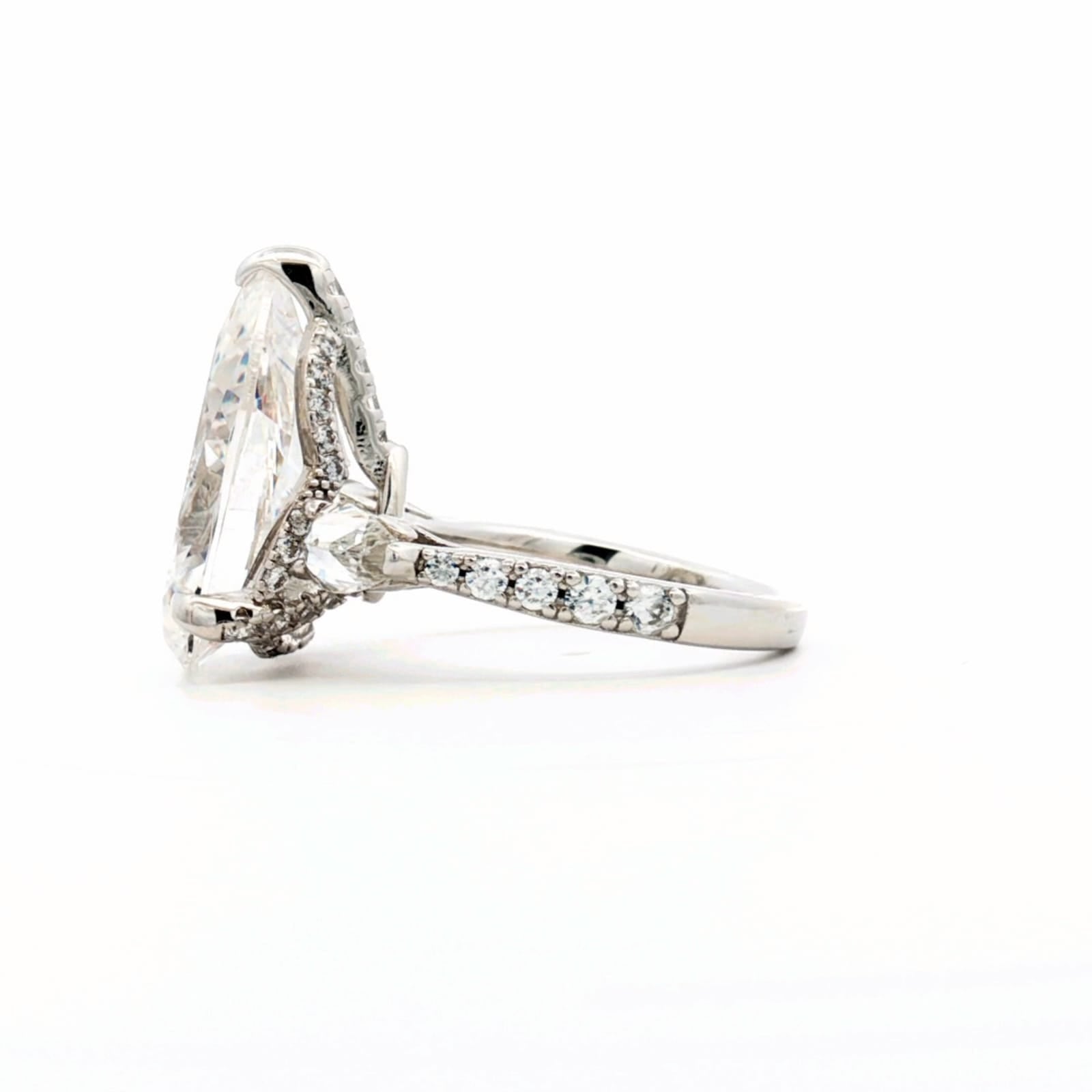 Classic Pear Shaped Silver Ring by Natkina