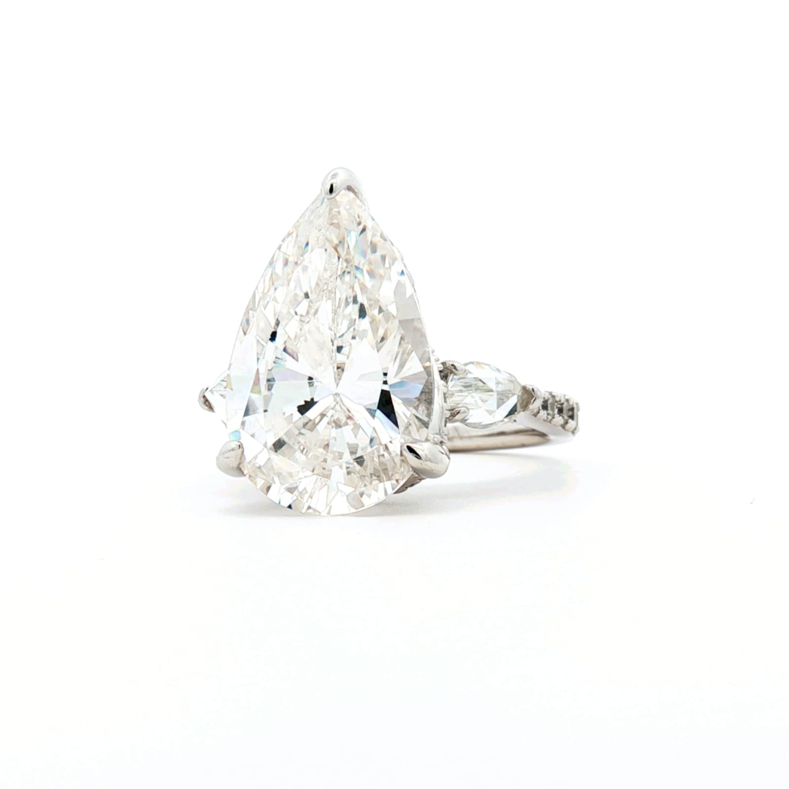 Classic Pear Shaped Silver Ring by Natkina