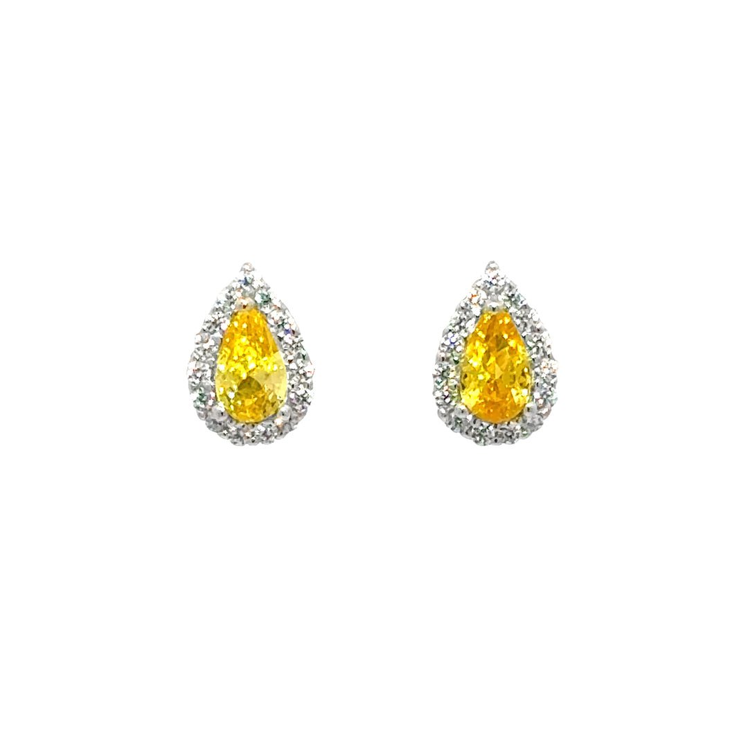 Classic Pear Silver Studs Earrings by Natkina