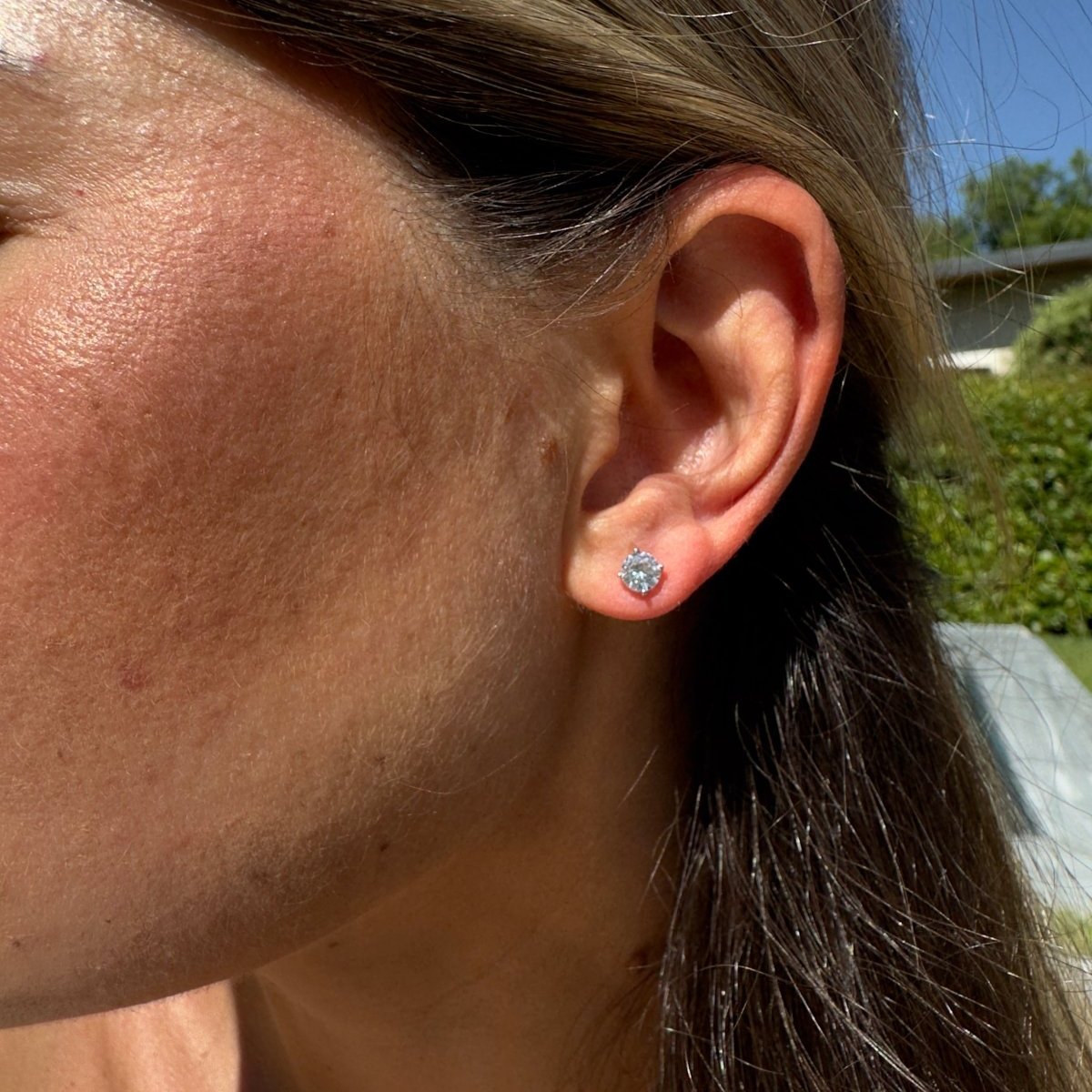 Classic Round Studs Silver Earrings by Natkina