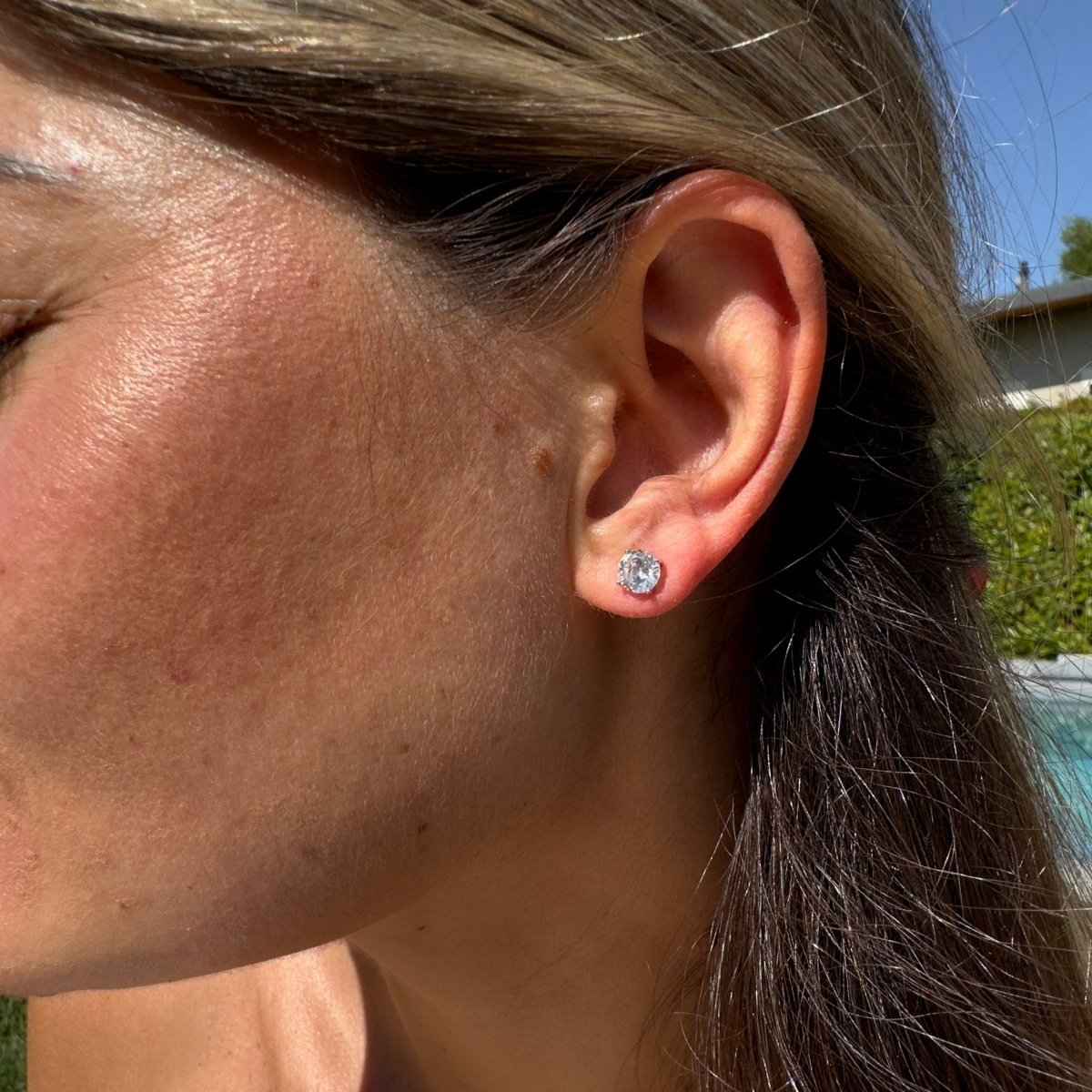 Classic Round Studs Silver Earrings by Natkina