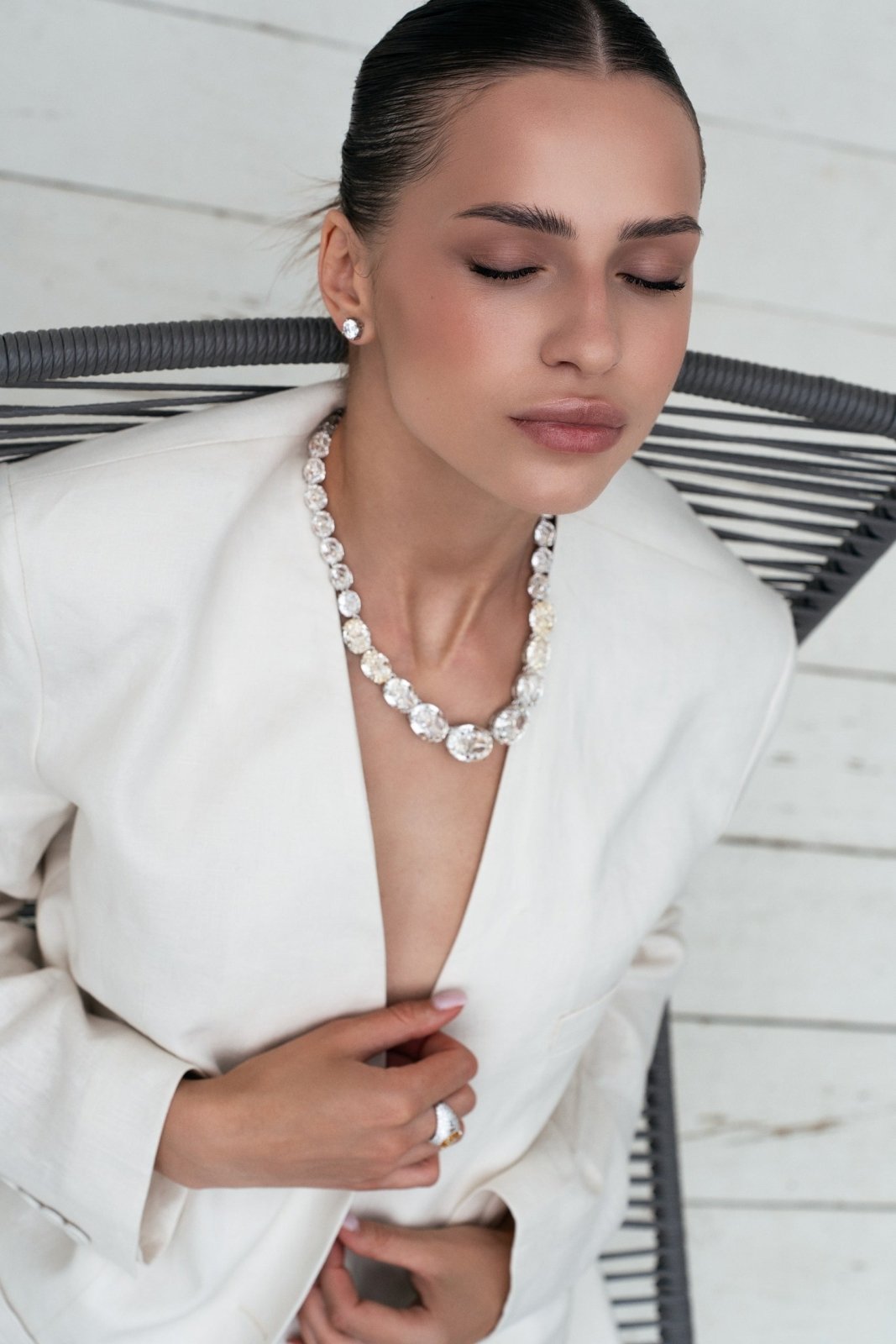 Classic Round Studs Yellow Gold Plated by Natkina