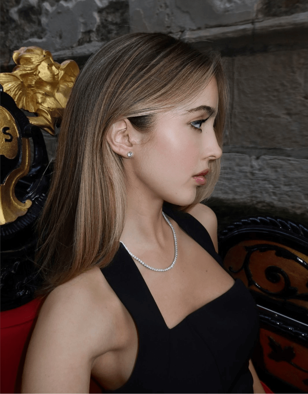 Classic Round Studs Yellow Gold Plated by Natkina