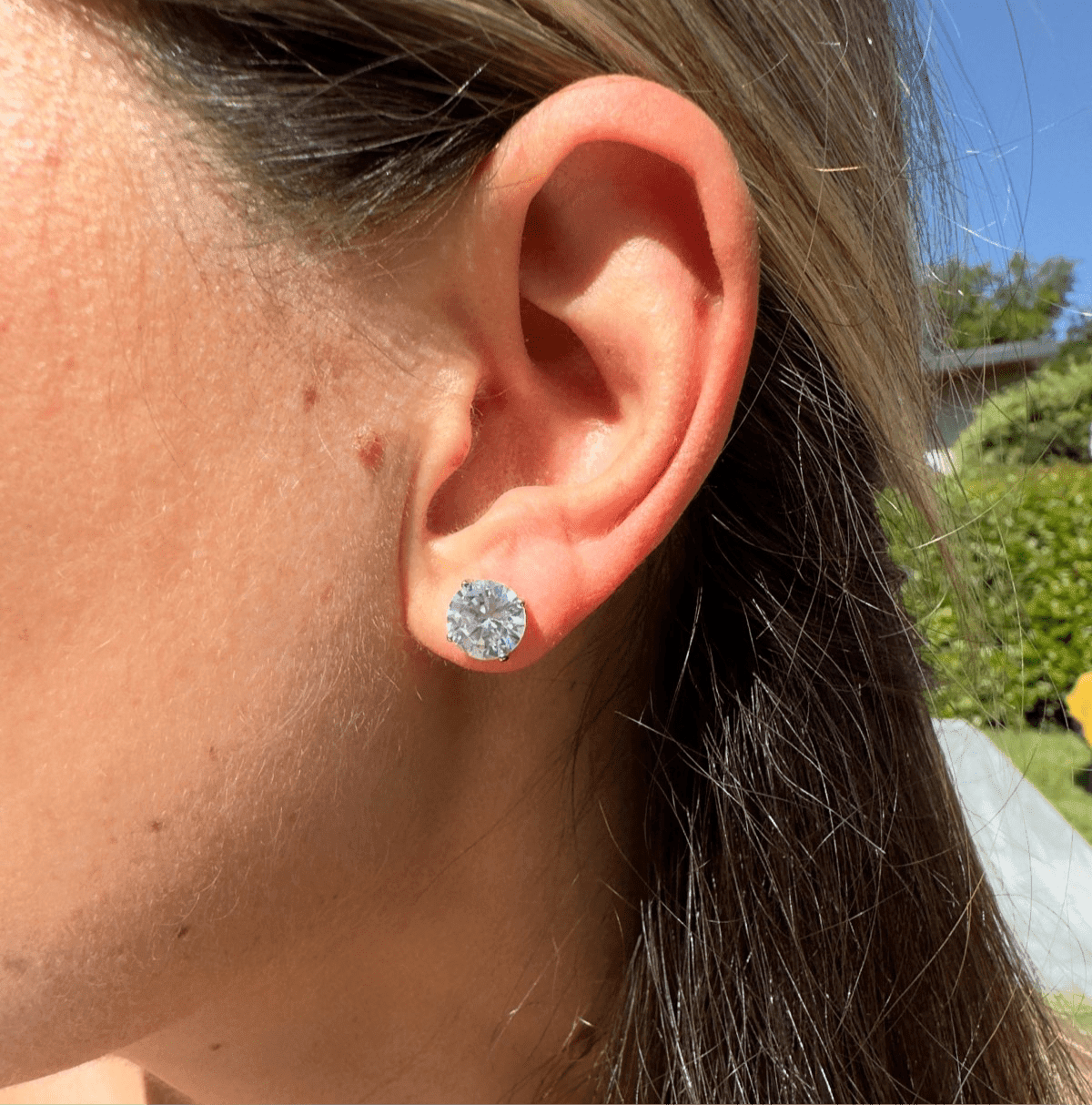 Classic Round Studs Yellow Gold Plated by Natkina