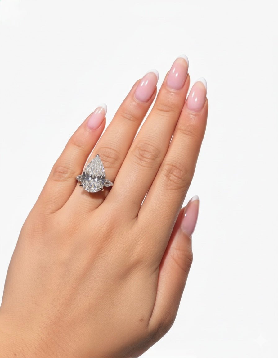 Classic Silver Pear Shaped Silver Ring by Natkina