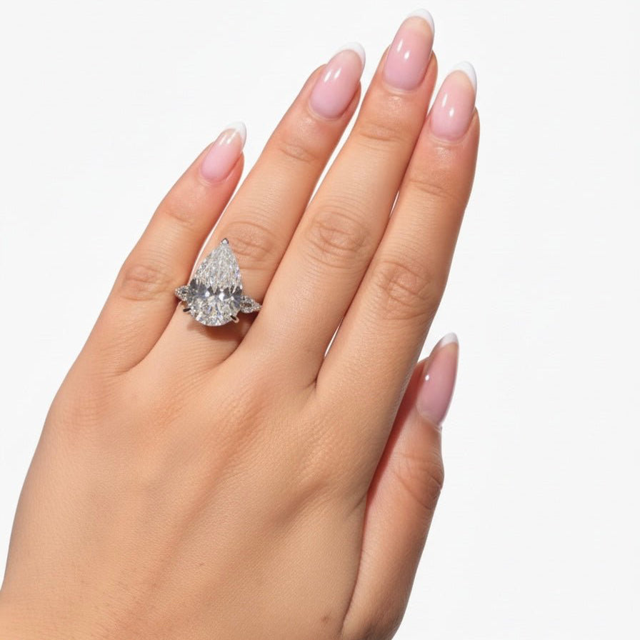 Classic Silver Pear Shaped Silver Ring by Natkina