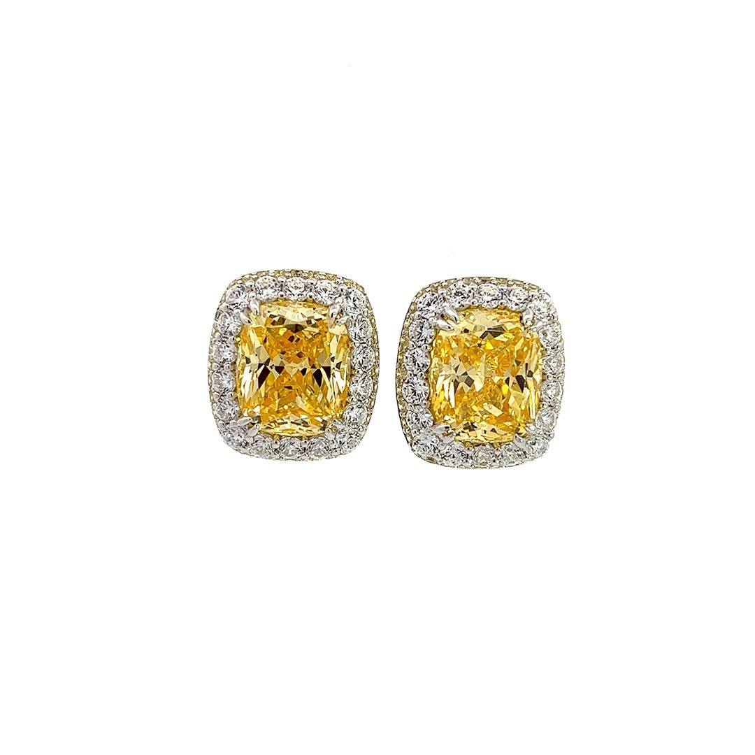 Classy Cushion Cut Festive Silver Earrings by Natkina