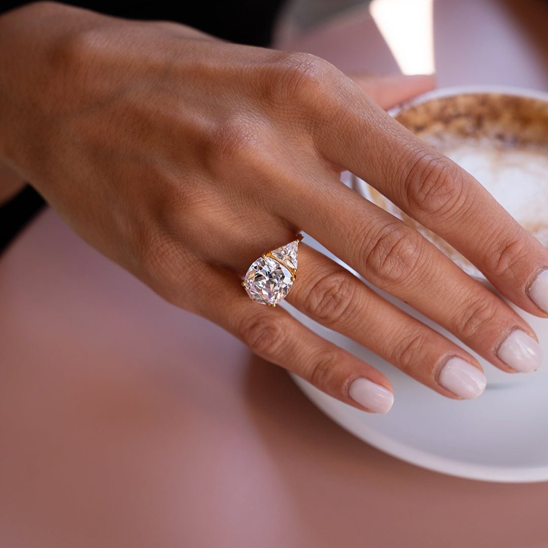 Cushion Cut Diamond Alternative Silver Ring Karolina by Natkina