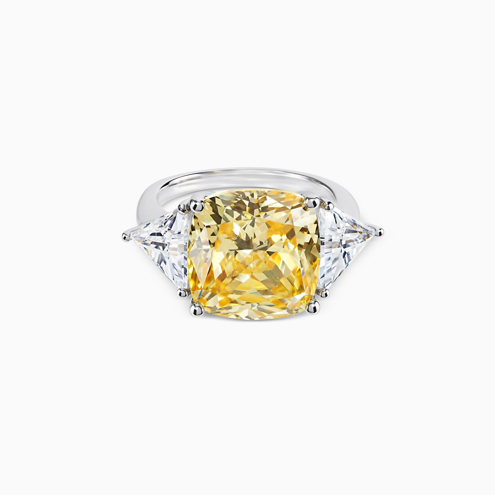 Cushion Cut Karolina White Silver Ring by Natkina