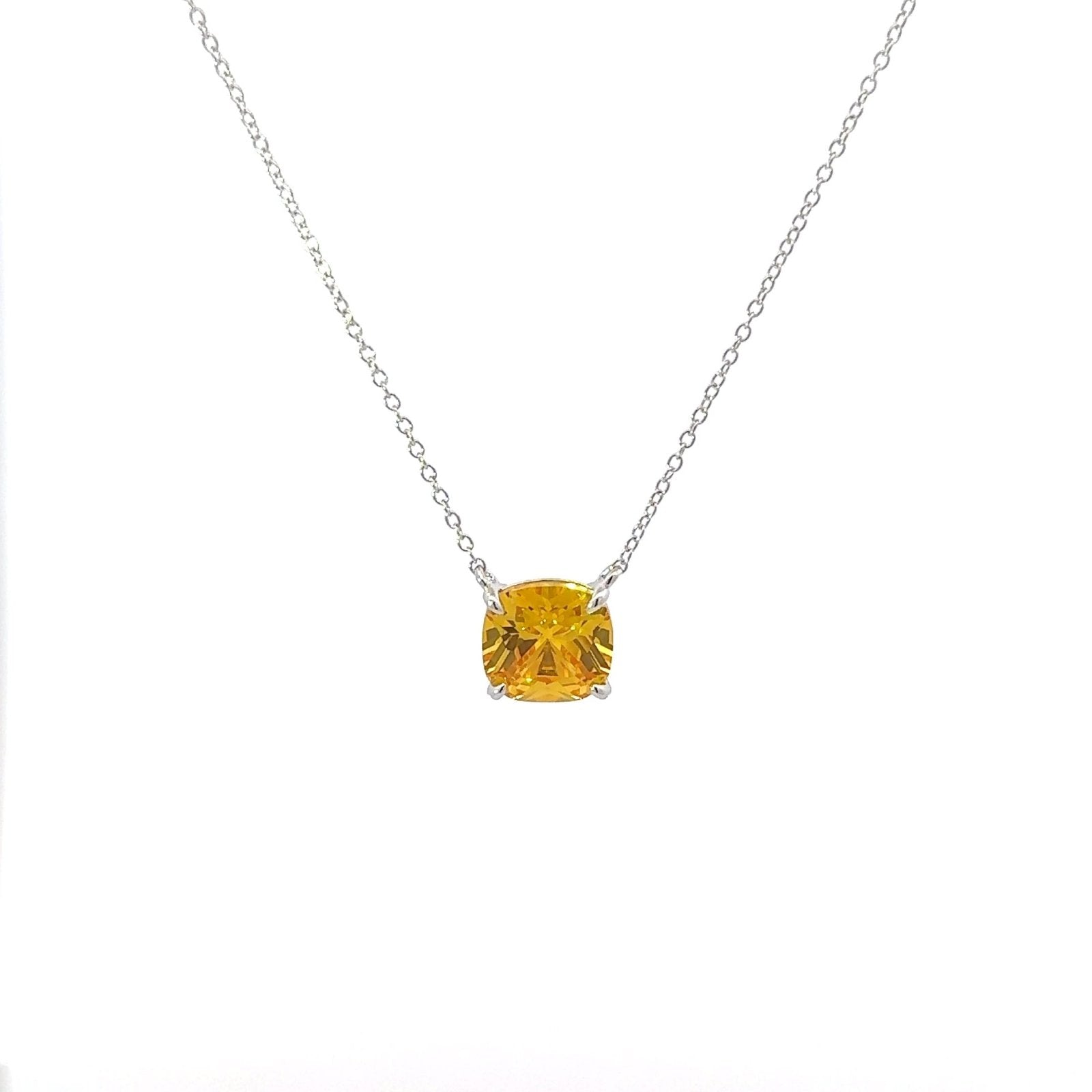Cushion Cut Silver Necklace by Natkina