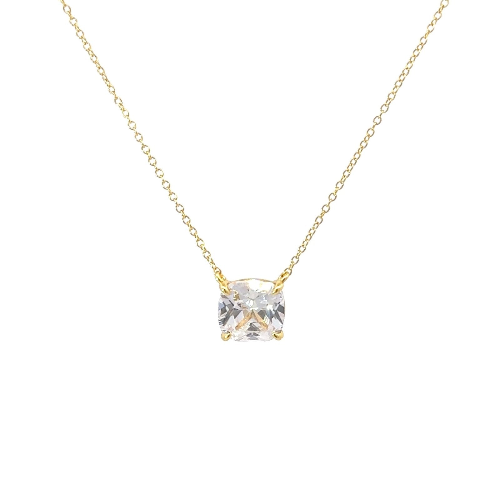 Cushion Cut Silver Necklace by Natkina