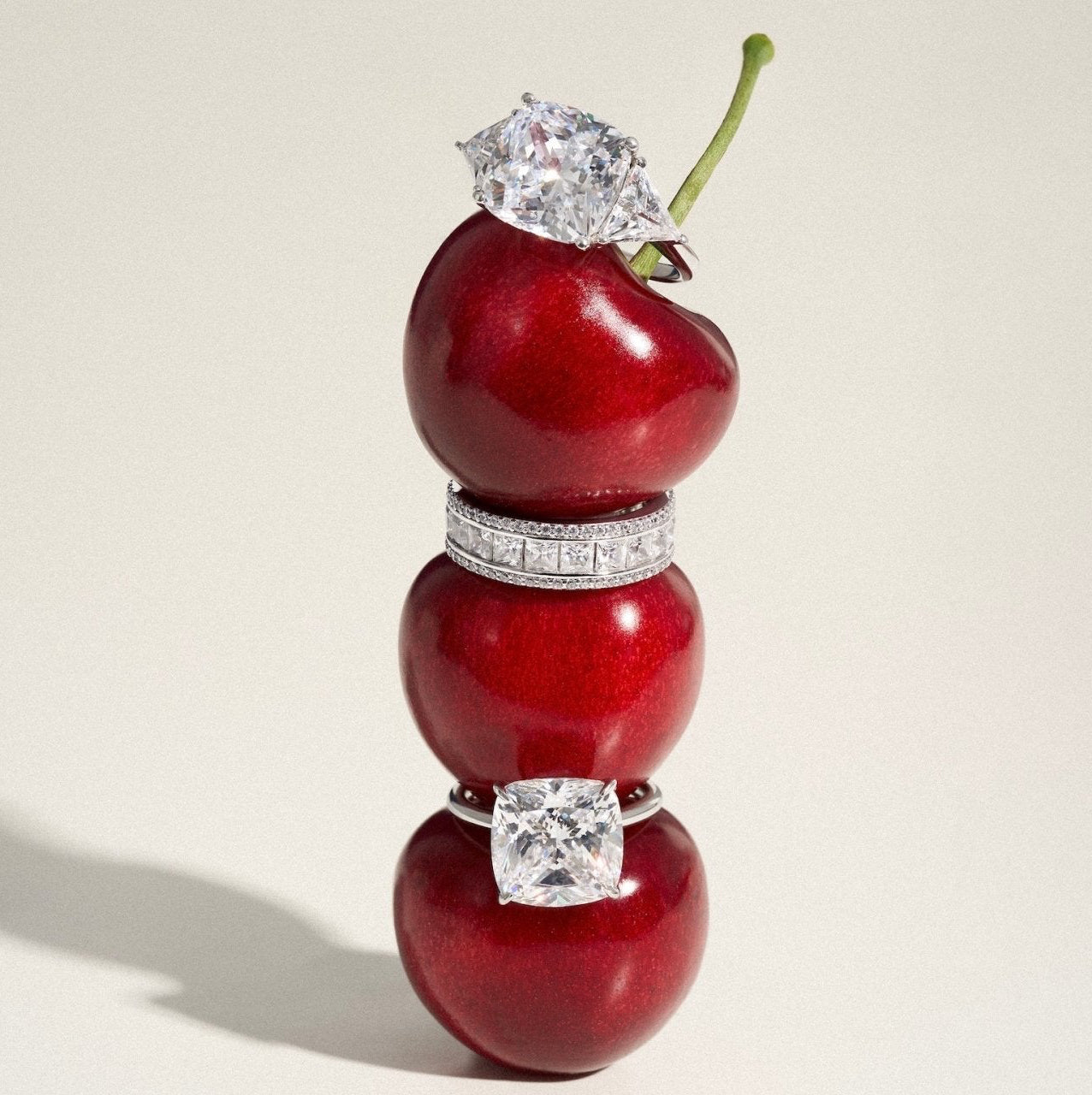 Cushion Cut Silver Ring by Natkina