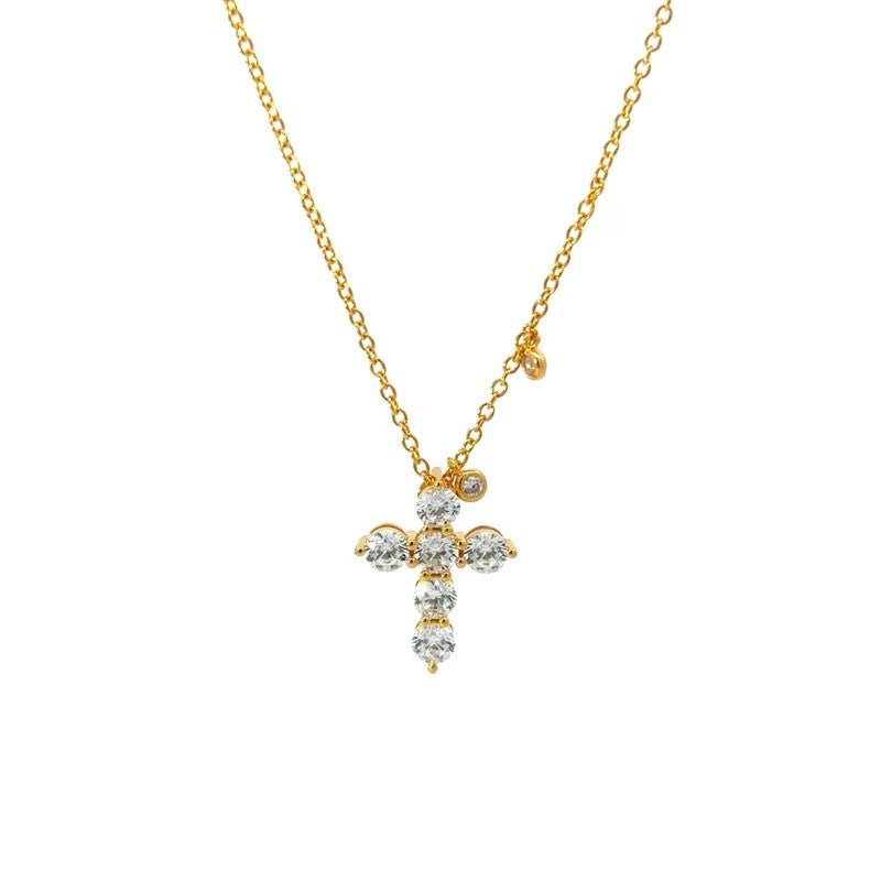 Daily White Cross Necklace 14.5 mm by Natkina