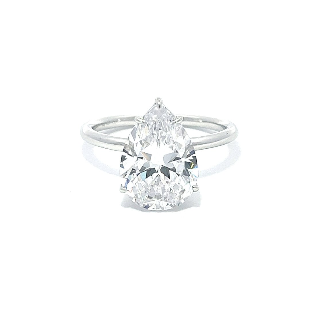 Dazzling Pear Cut Silver Ring by Natkina