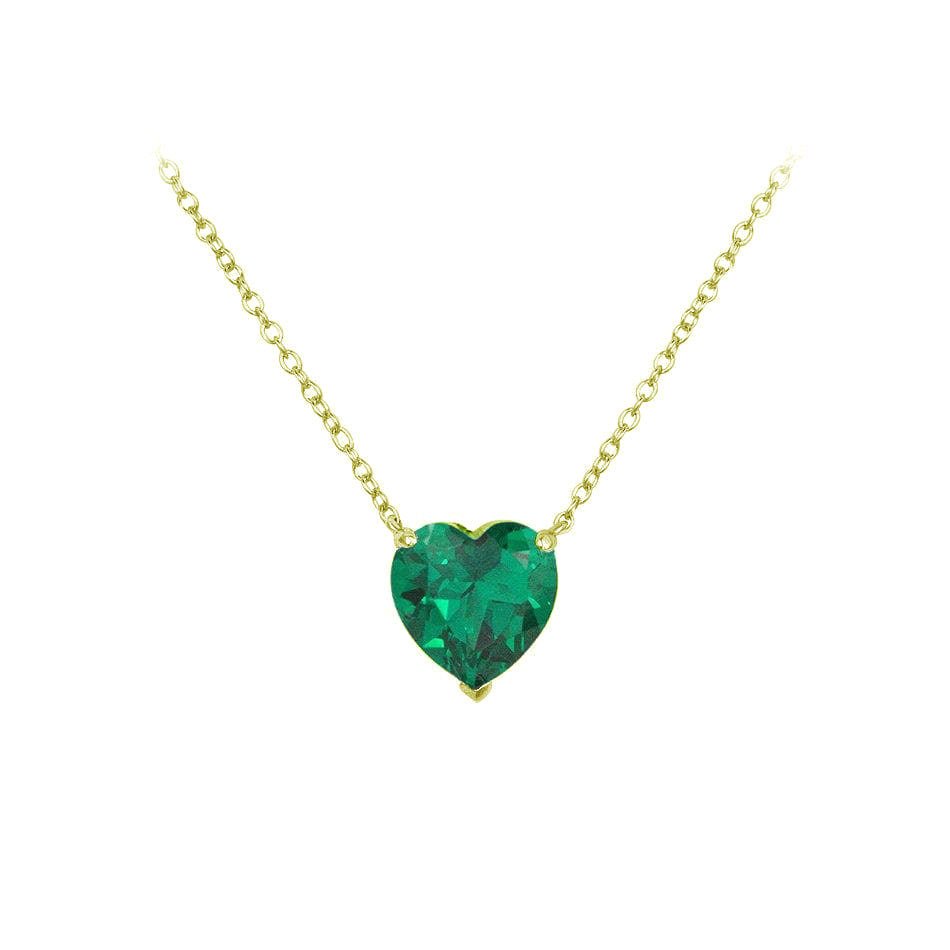 Diamond Alternative Heart Silver Necklace by Natkina