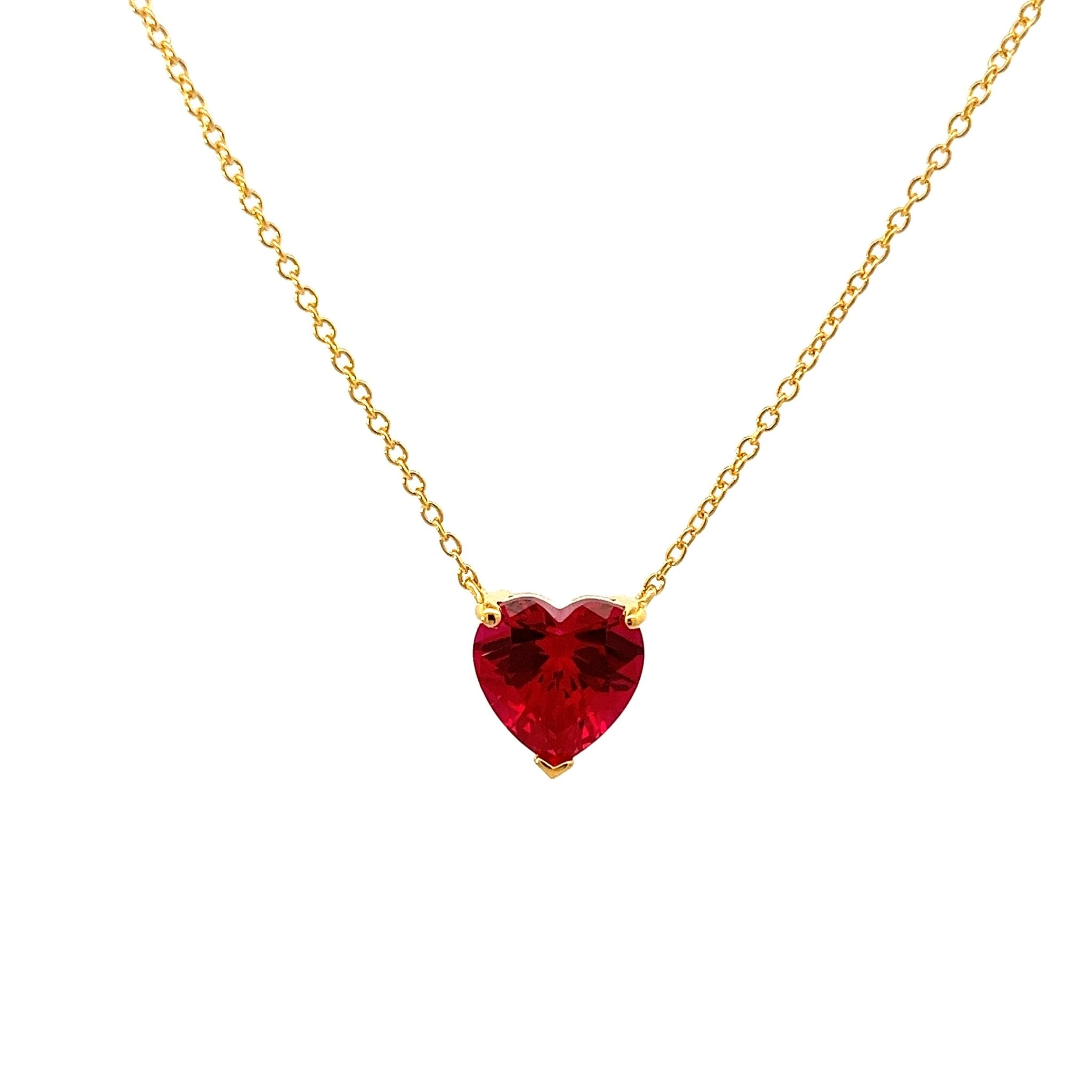 Diamond Alternative Heart Silver Necklace by Natkina
