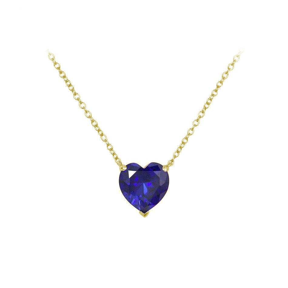 Diamond Alternative Heart Silver Necklace by Natkina