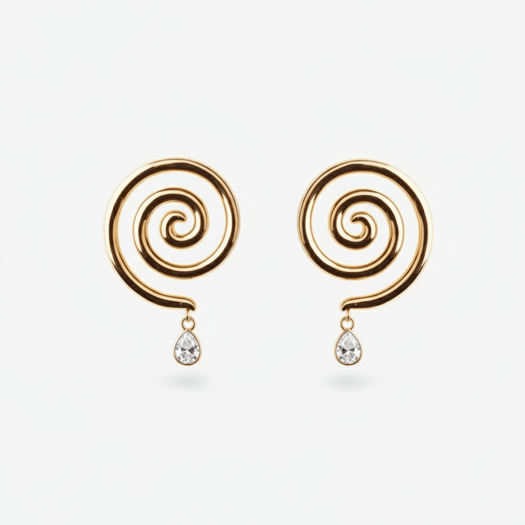 "En Eternal Mystery" Clear Crystal Small Earrings by Kristina Bazan by Natkina