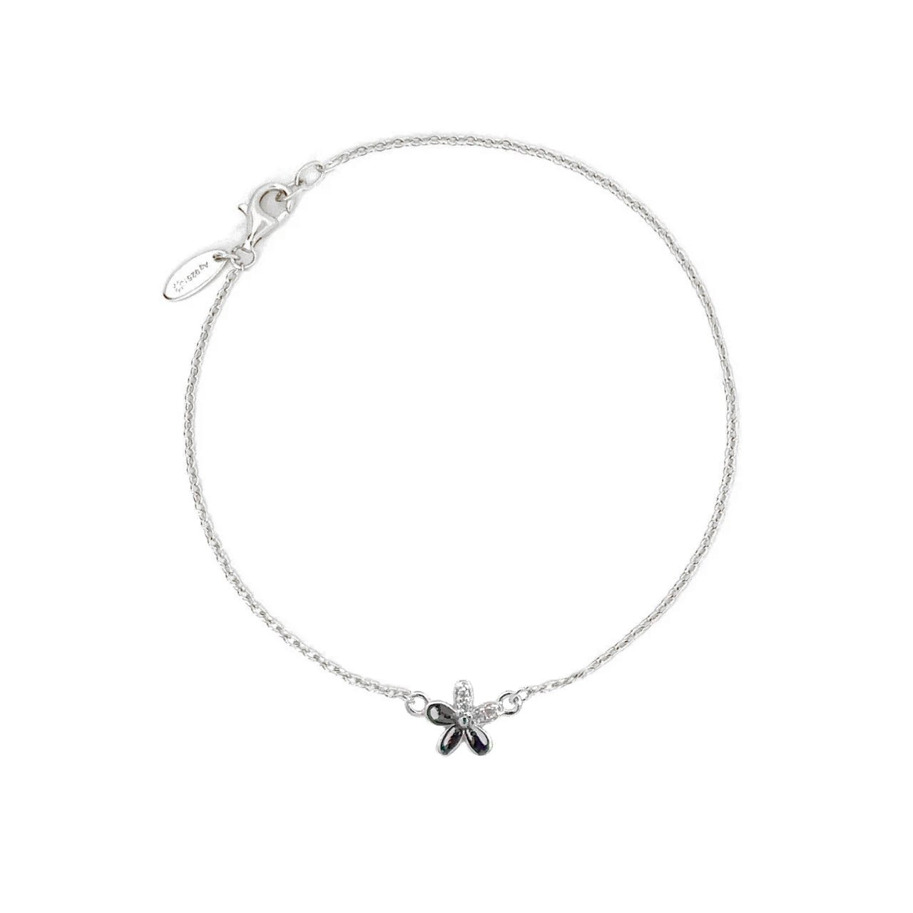 Enamel Flower Silver Soft Bracelet by Natkina
