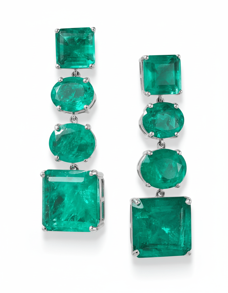 Eternal Green Stone Earring by Natkina