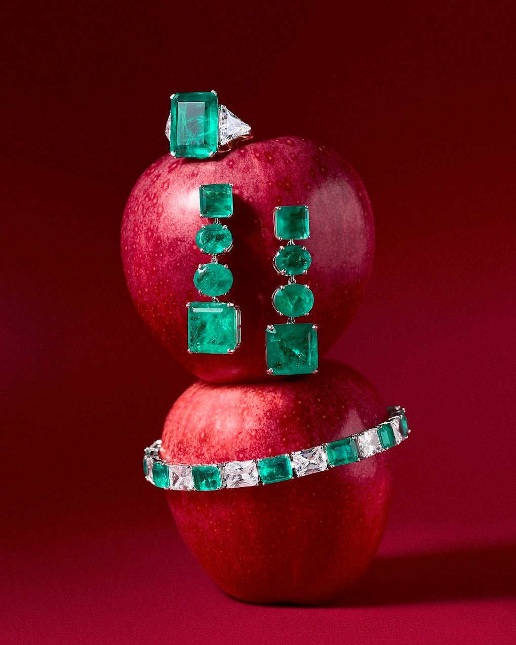 Eternal Green Stone Earring by Natkina