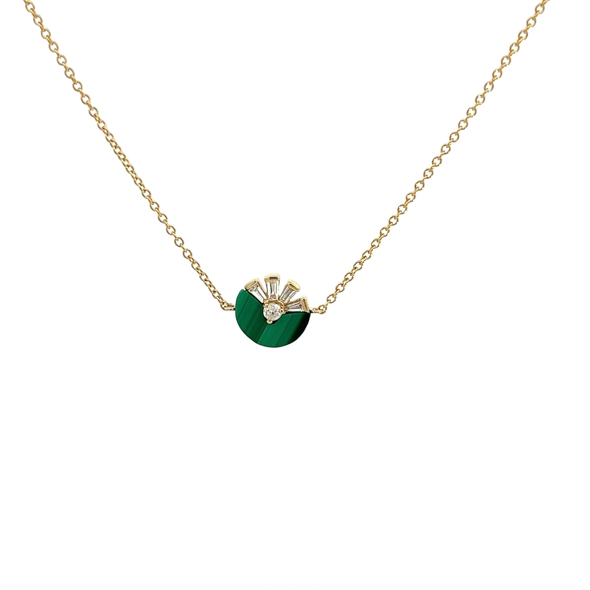 Eternelle Bracelet Diamond Malachite Yellow Gold by Natkina