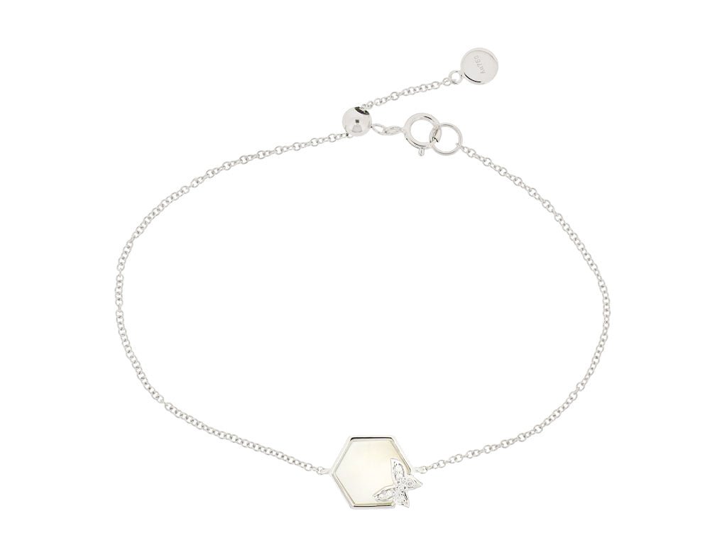 Eternelle Bracelet Diamond Mother of Pearl White Gold by Natkina