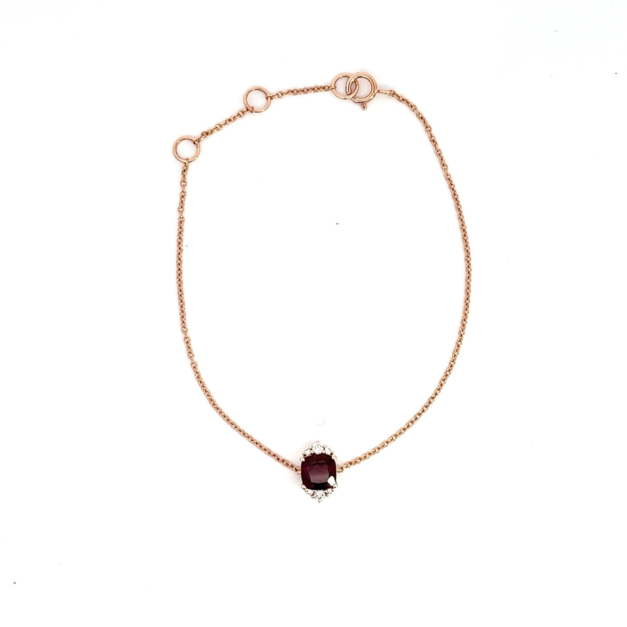 Eternelle Bracelet Garnet Diamond Rose Gold by Natkina