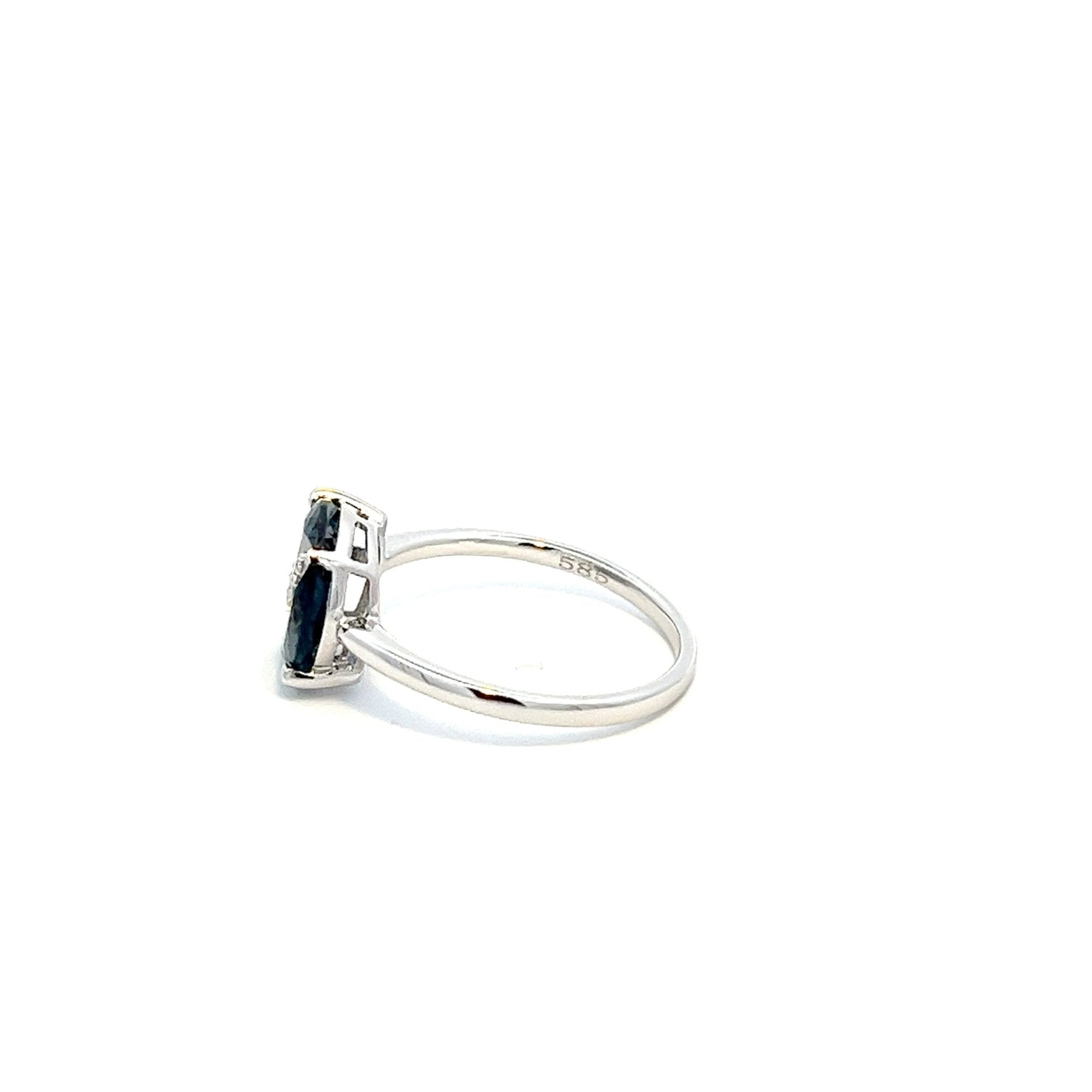 Eternelle Ring Diamond London Blue Topaz White Gold by Natkina