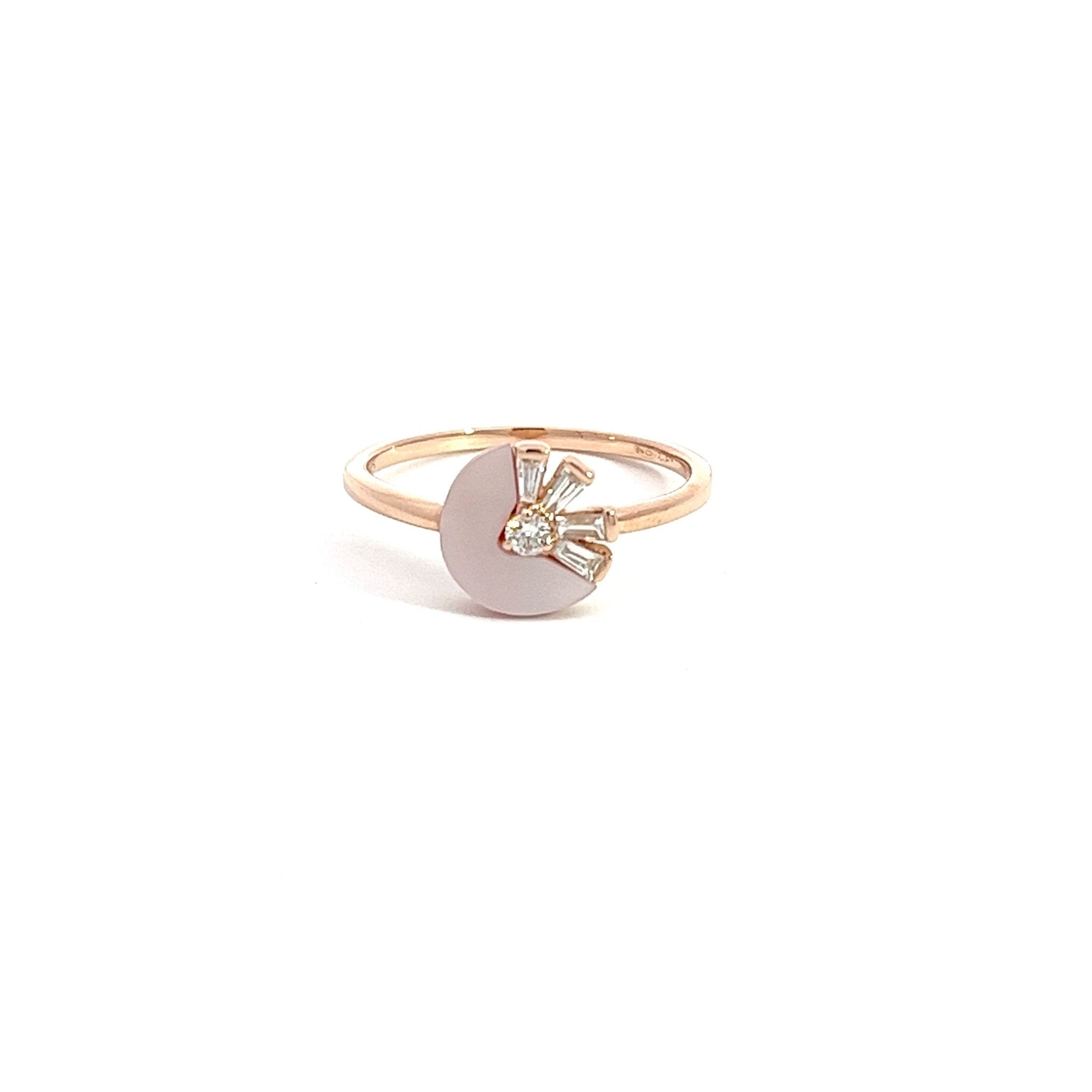 Eternelle Ring Diamond Mother of Pearl Rose Gold by Natkina