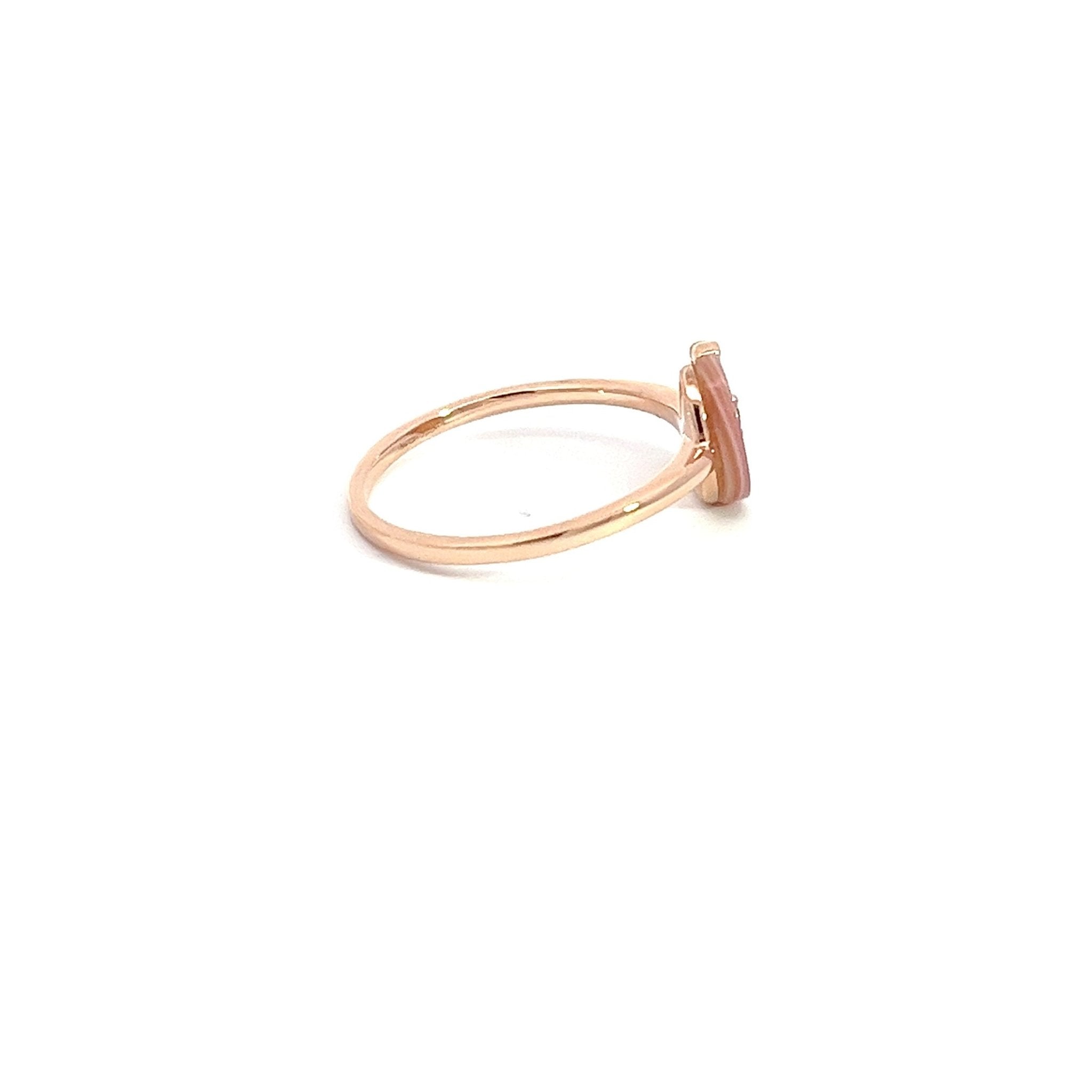 Eternelle Ring Diamond Mother of Pearl Rose Gold by Natkina