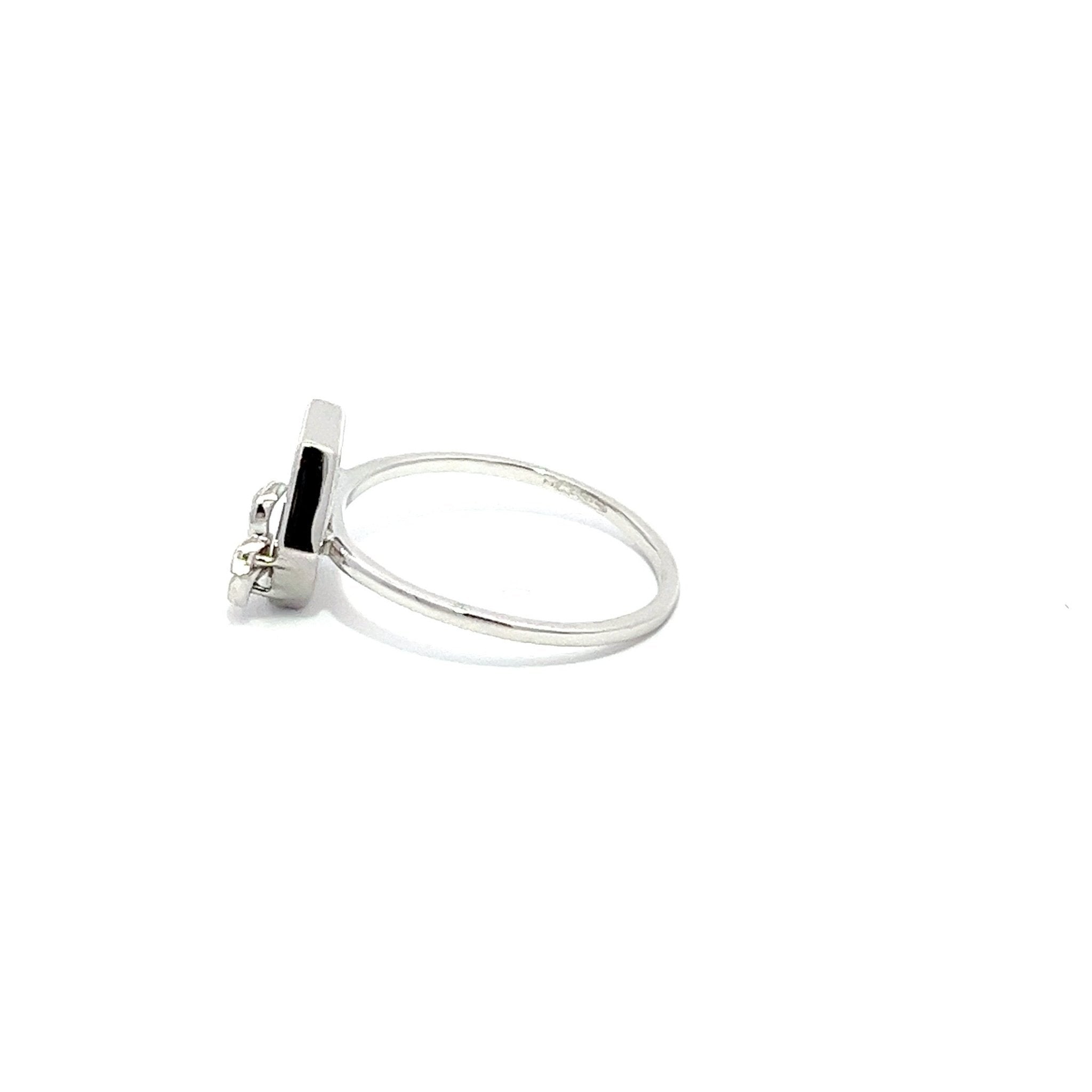 Eternelle Ring Diamond Mother of Pearl White Gold by Natkina