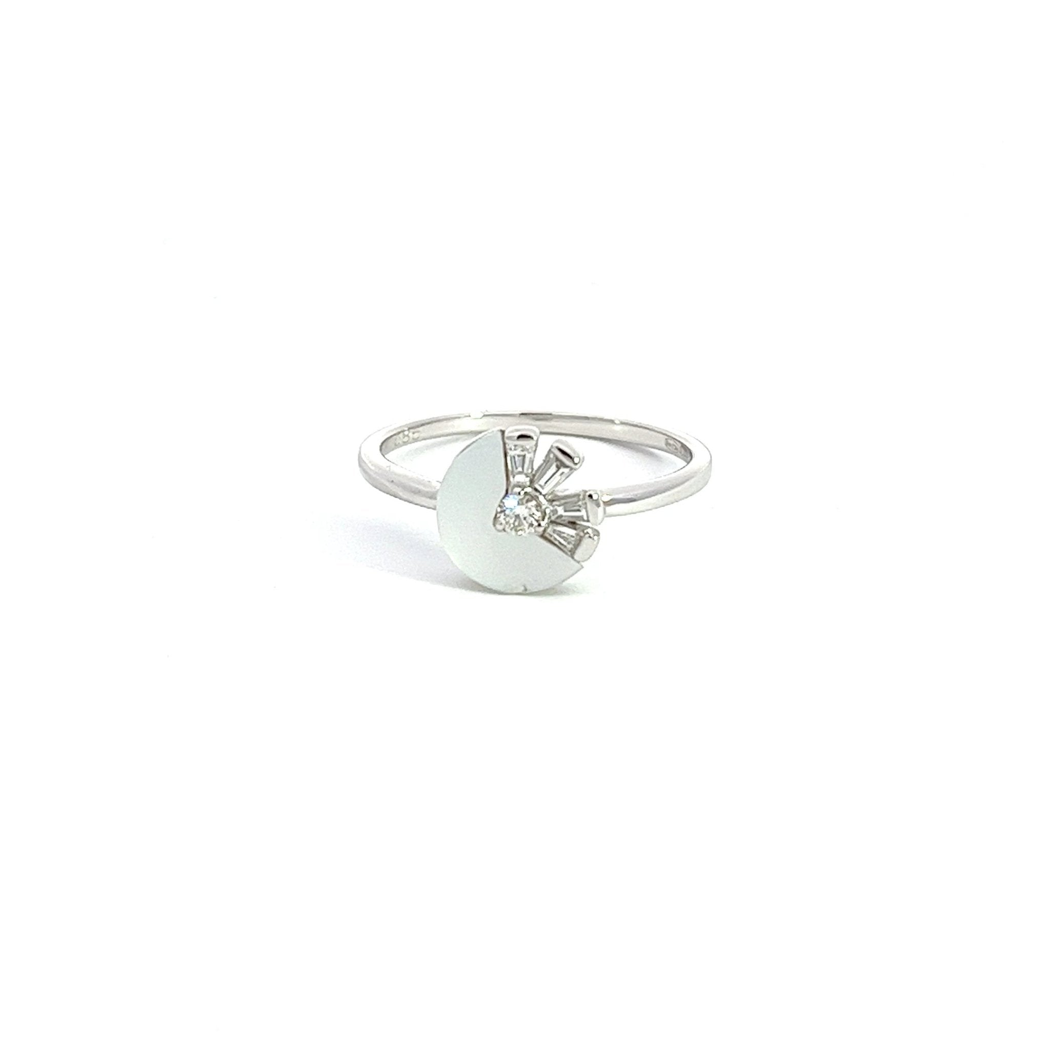 Eternelle Ring Diamond Mother of Pearl White Gold by Natkina