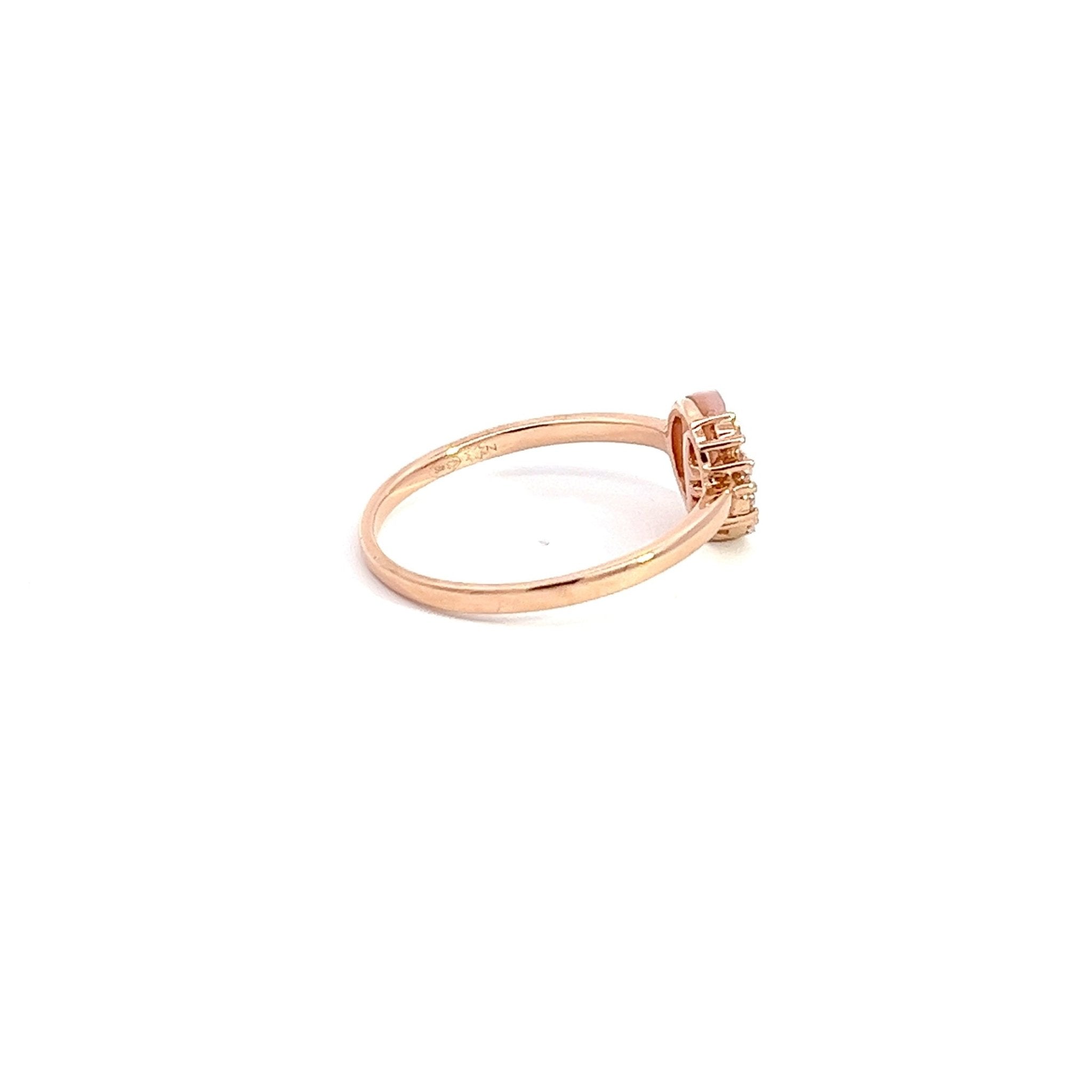 Eternelle Ring Diamond Pink Mother of Pearl Rose Gold by Natkina
