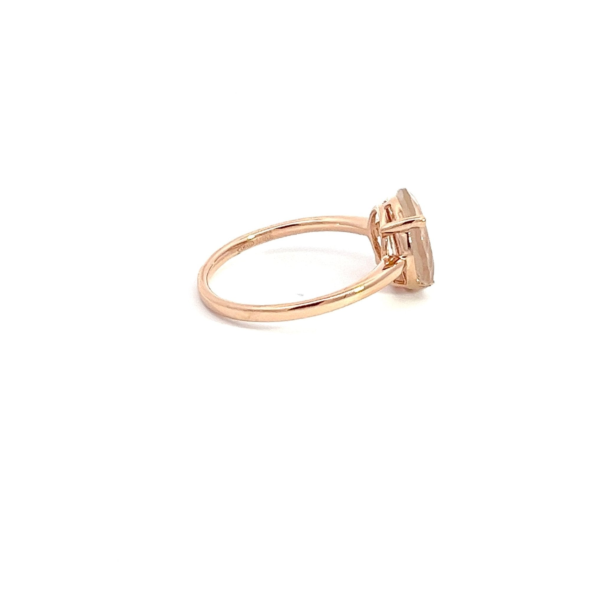 Eternelle Ring Diamond Pink Quartz Rose Gold by Natkina