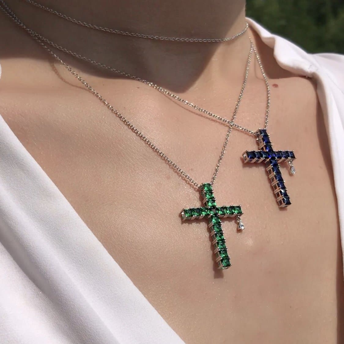 Fancy Silver Cross Kristina by Natkina