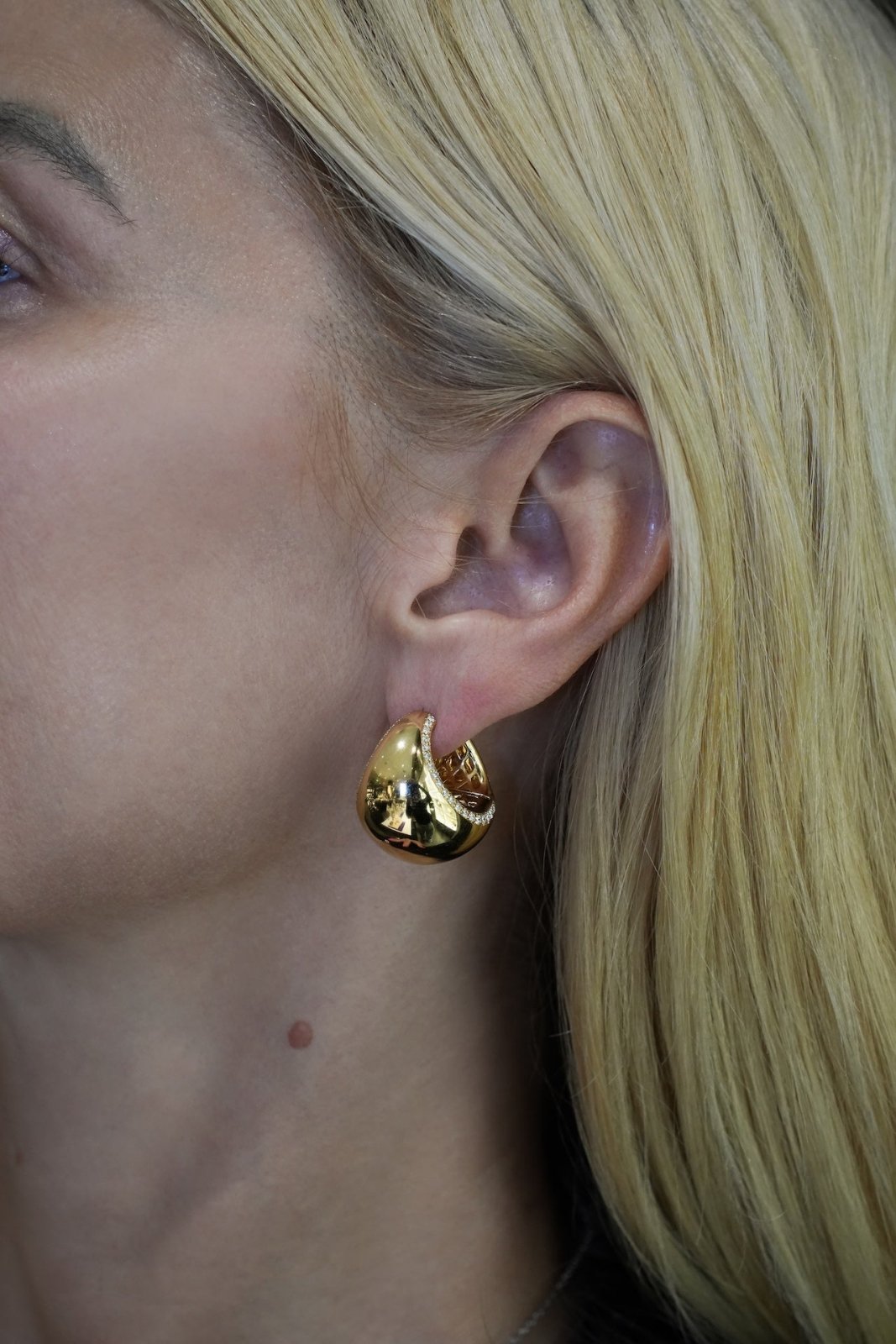 Festive Diamond 18K Yellow Gold Exclusive Earrings by Natkina