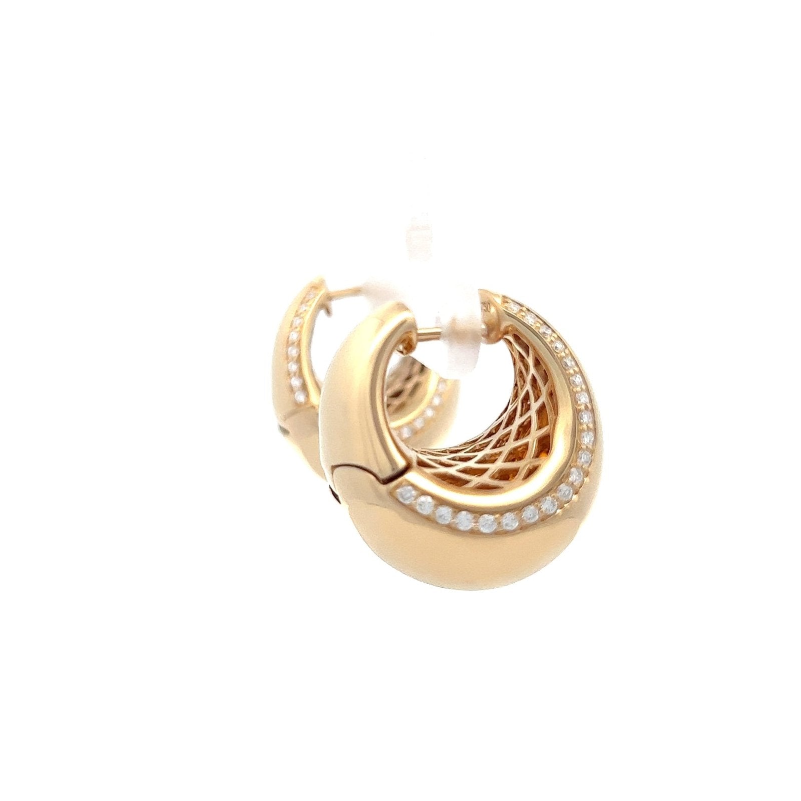 Festive Diamond 18K Yellow Gold Exclusive Earrings by Natkina