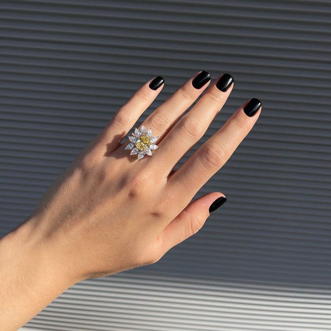 Flower Fashion Silver Ring by Natkina
