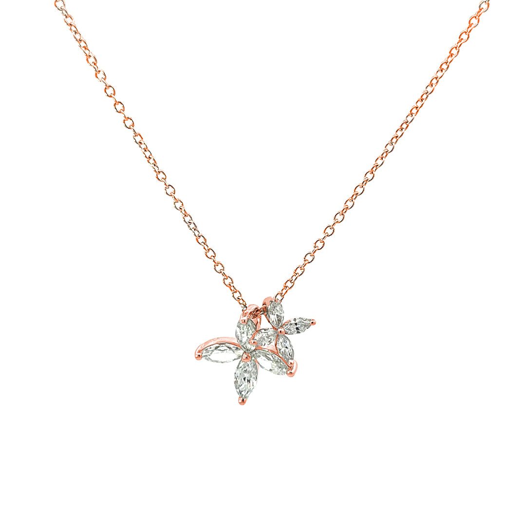Flower Silver Necklace by Natkina