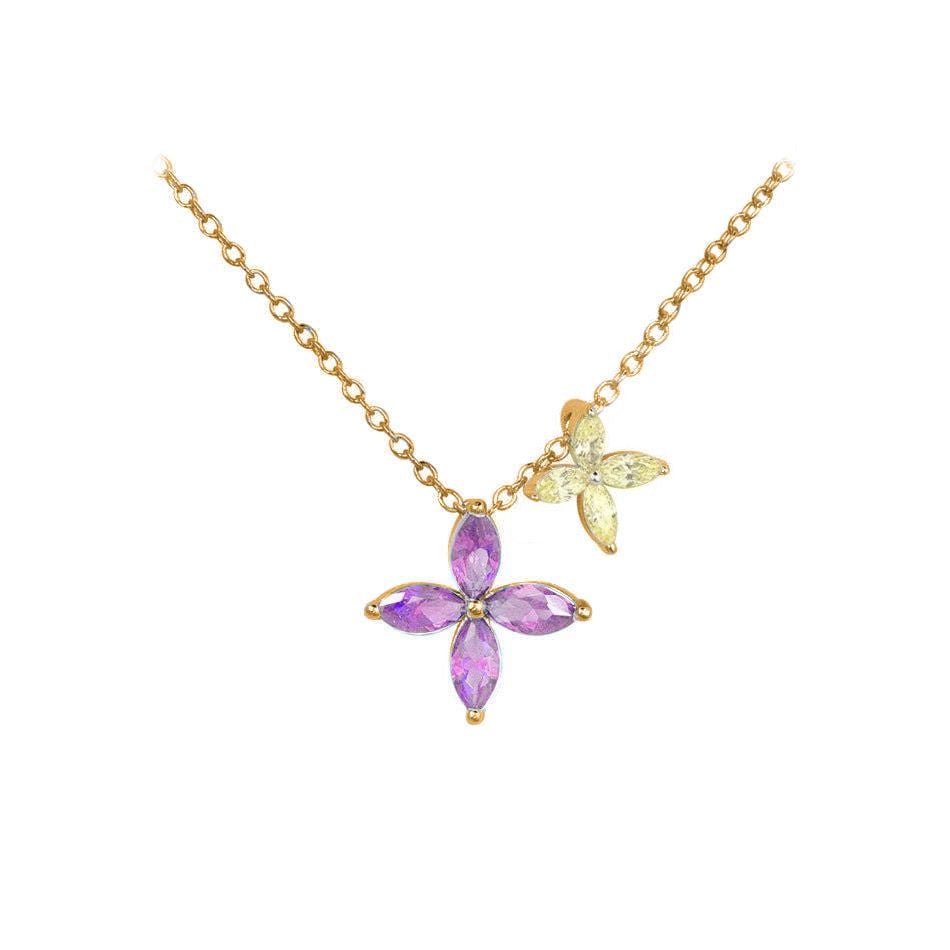Flower Silver Necklace by Natkina