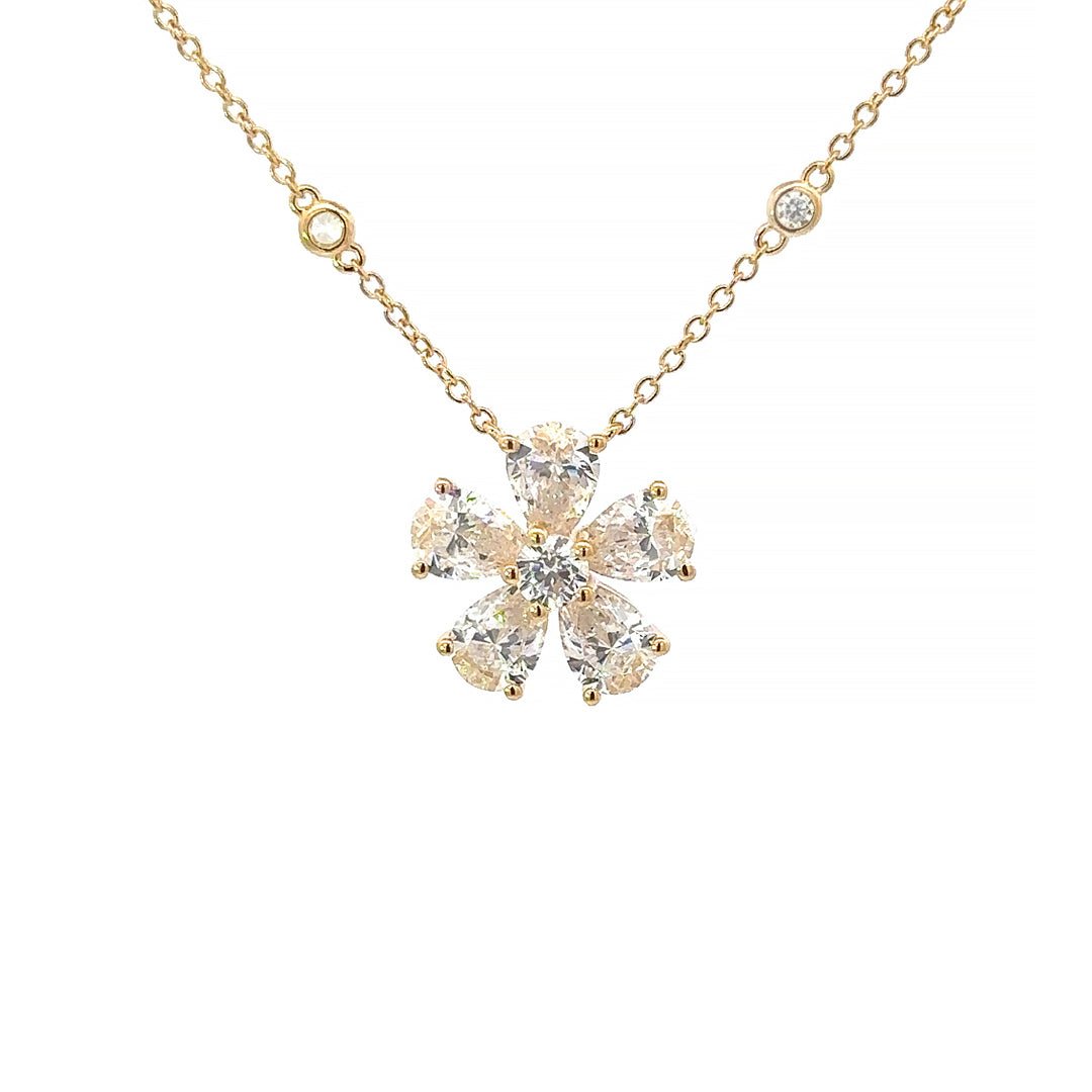 Flower Silver Necklace by Natkina