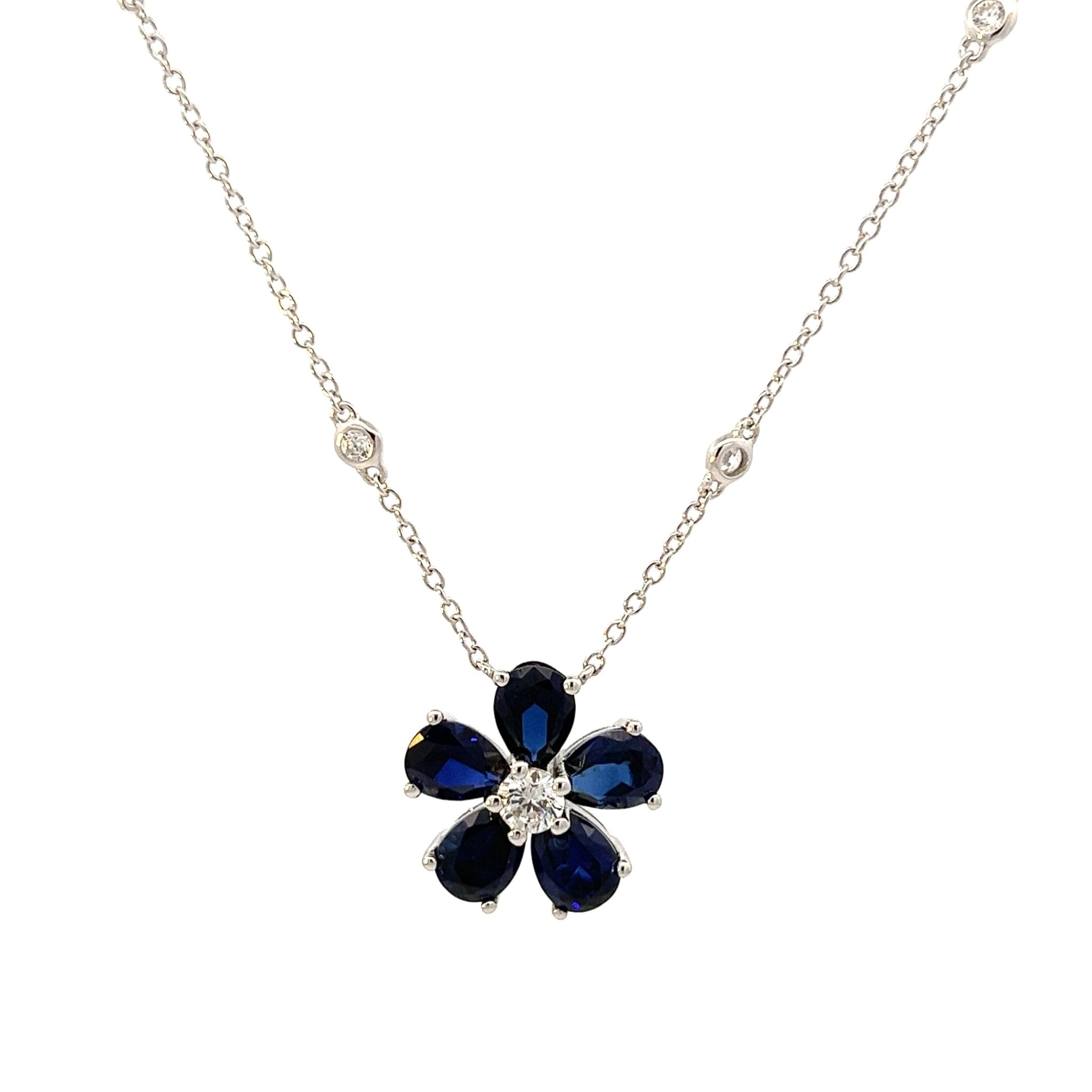 Flower Silver Necklace by Natkina