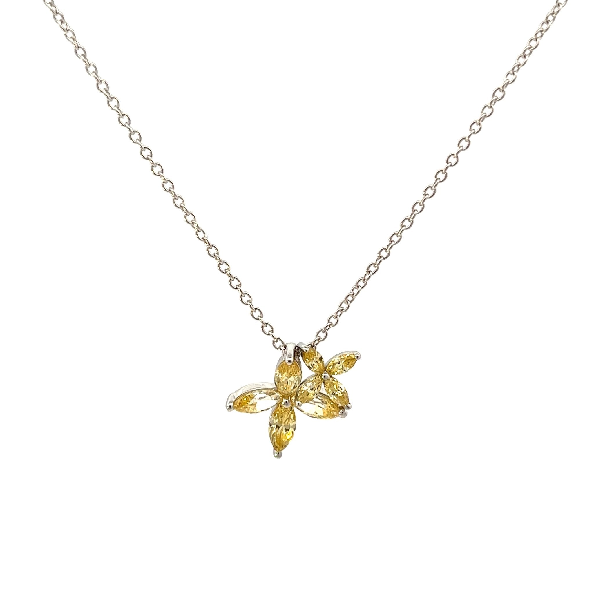 Flower Silver Necklace by Natkina