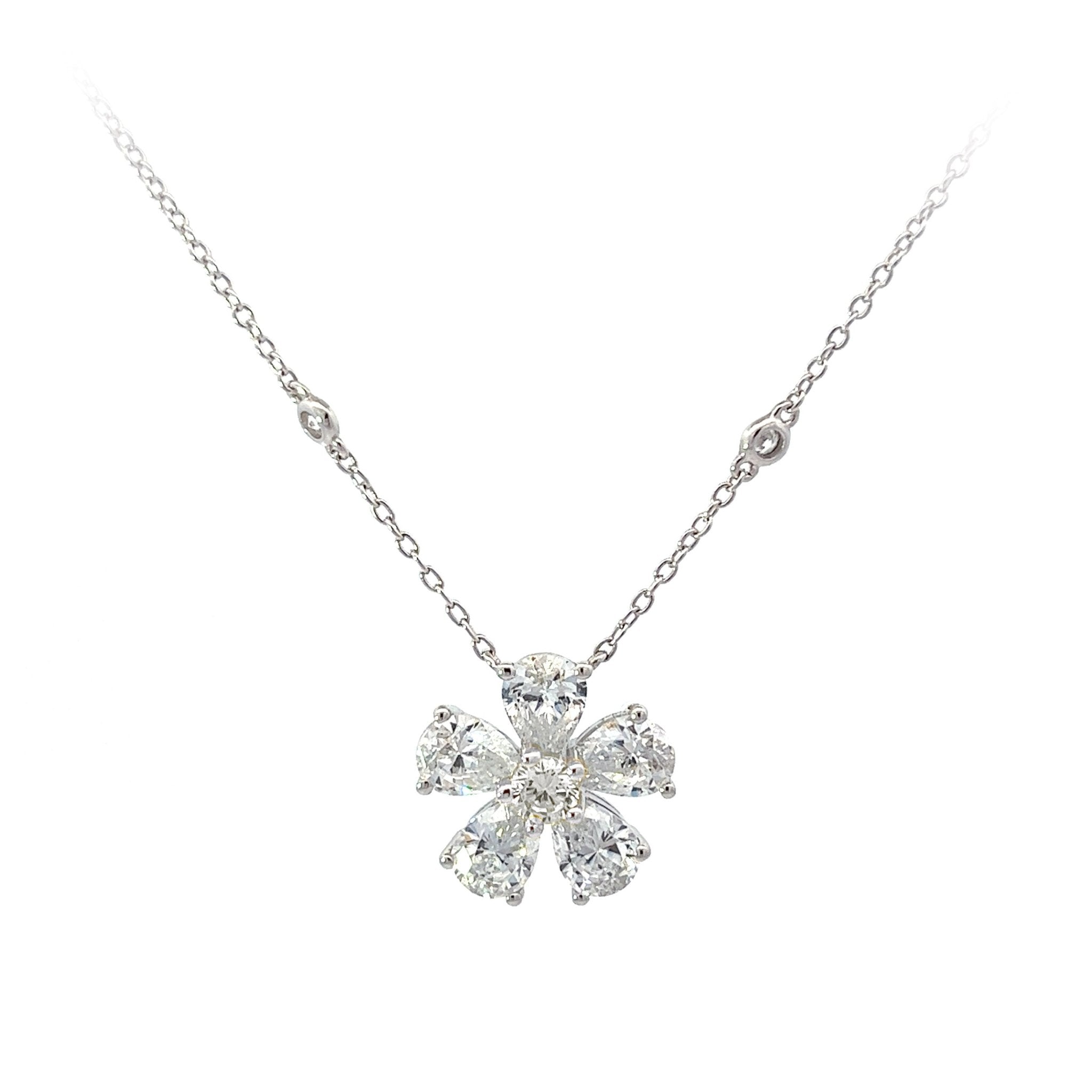 Flower Silver Necklace by Natkina