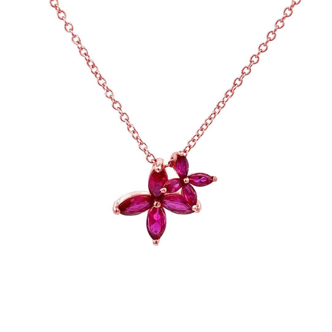 Flower Silver Necklace by Natkina