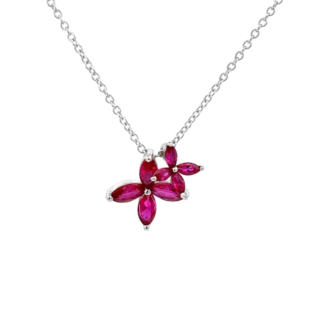 Flower Silver Necklace by Natkina