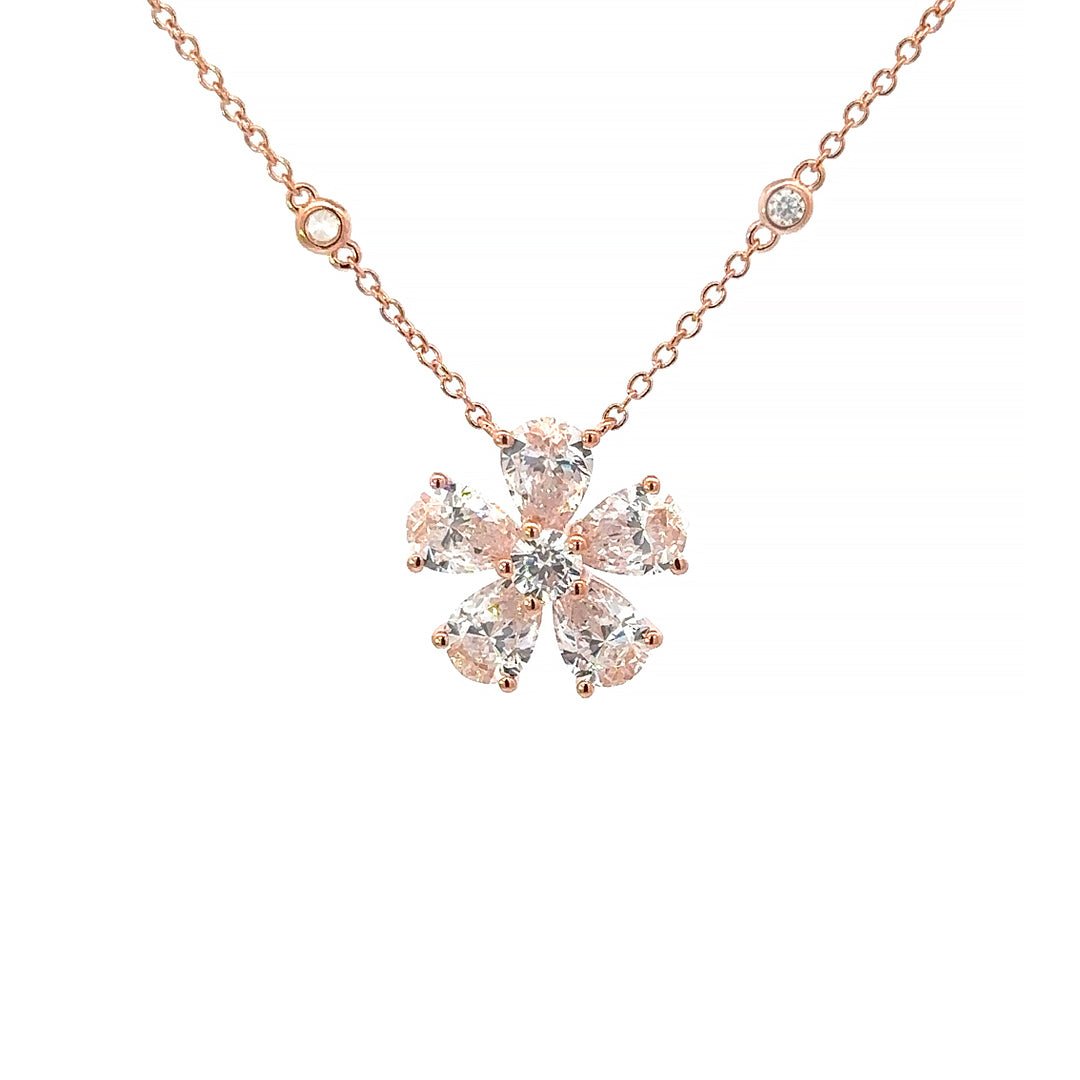 Flower Silver Necklace by Natkina