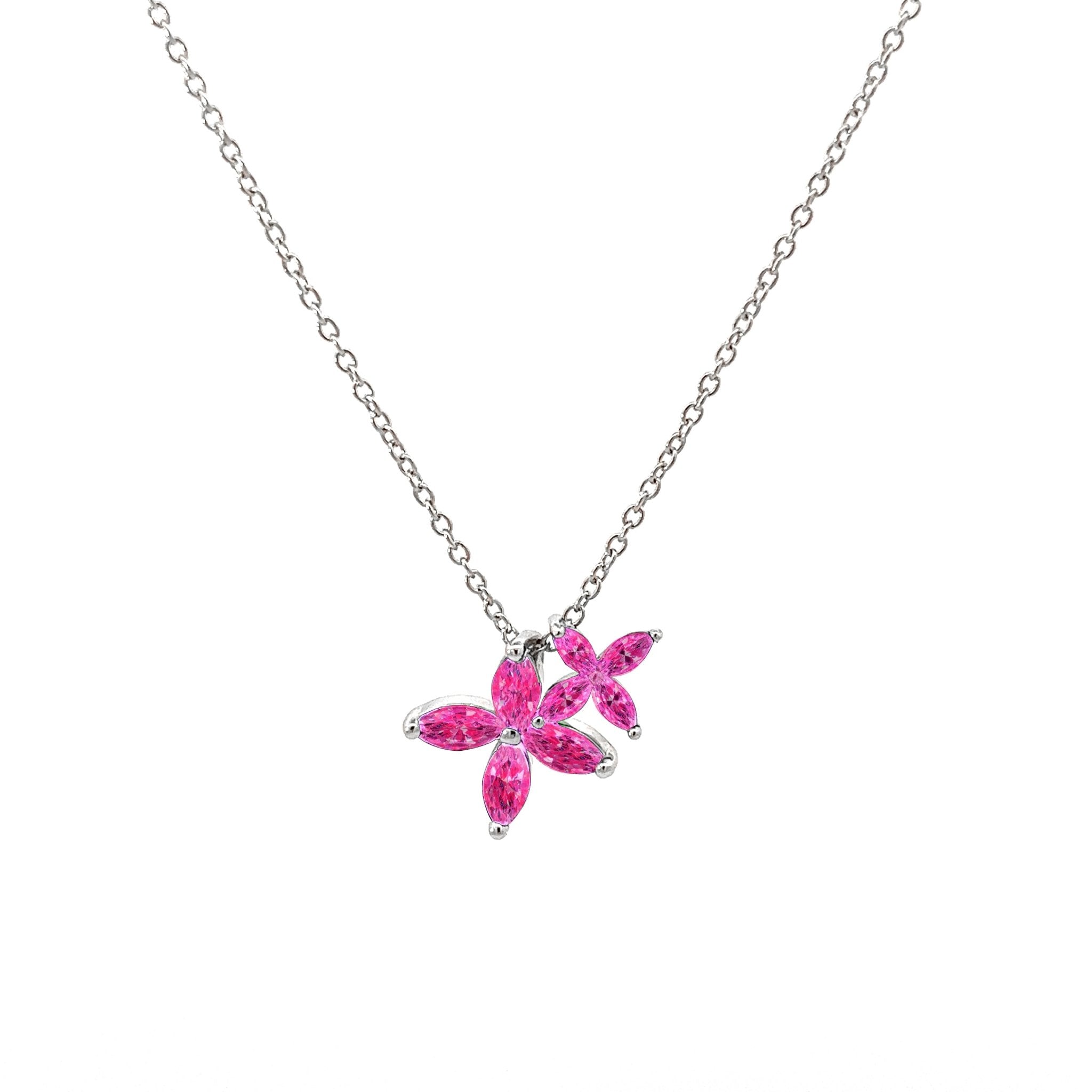 Flower Silver Necklace by Natkina
