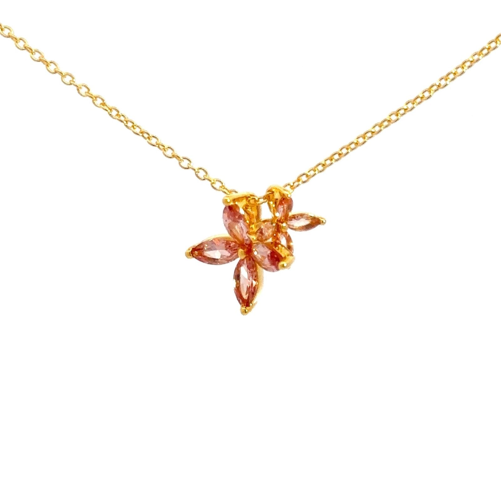 Flower Silver Necklace Peach Fuzz Collection by Natkina